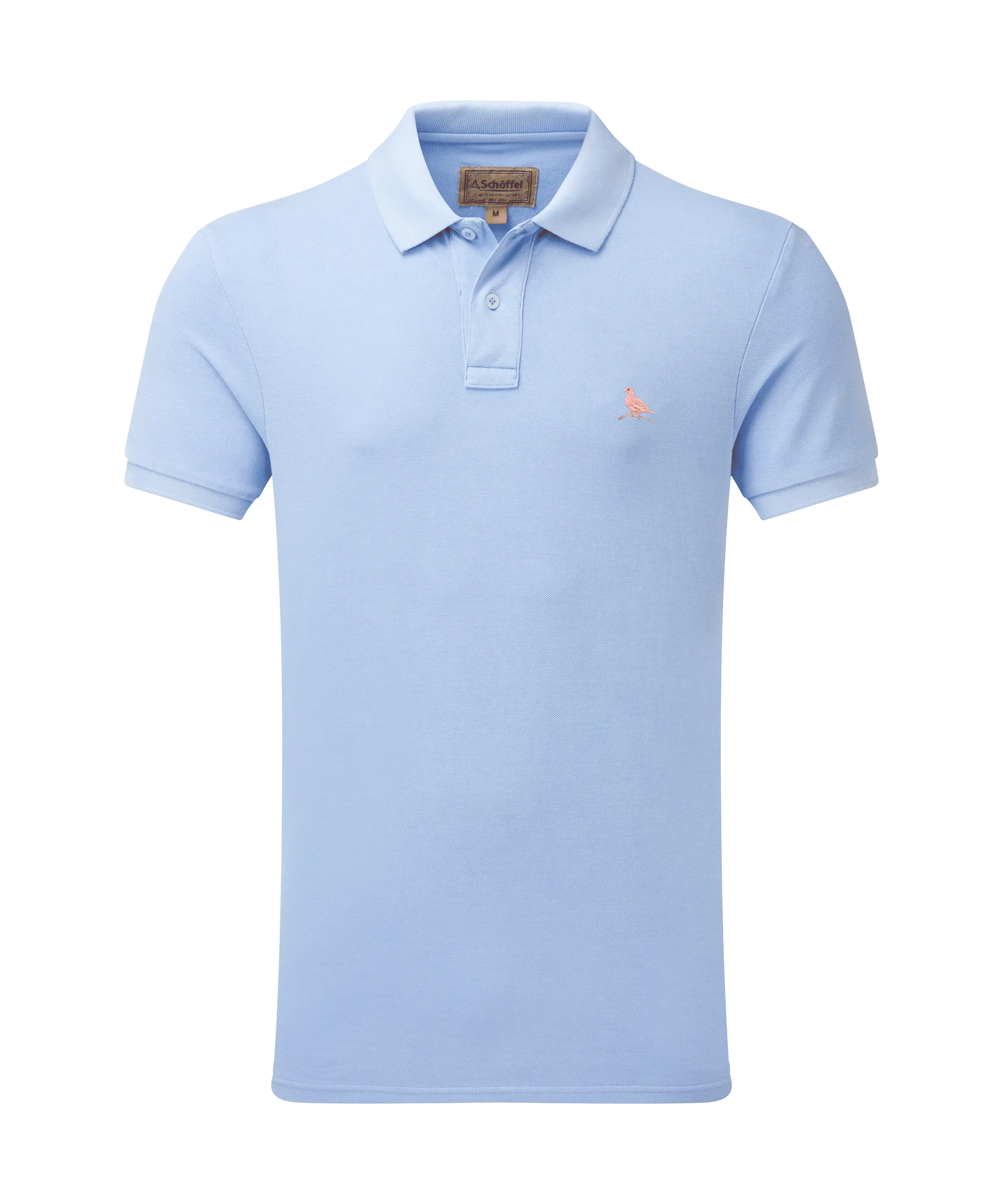 St Ives Garment Dyed Polo Shirt - Pale Blue