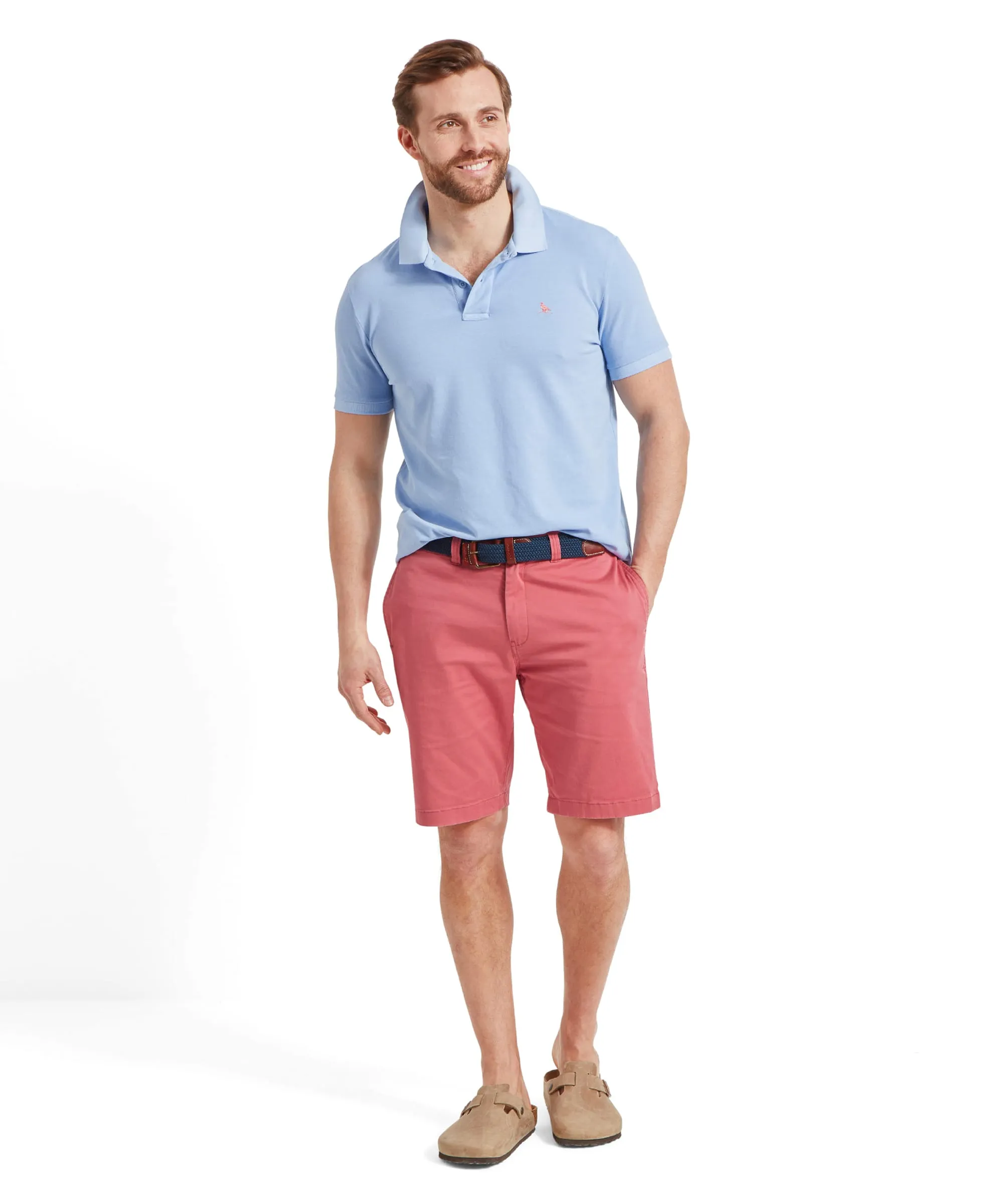 St Ives Garment Dyed Polo Shirt - Pale Blue
