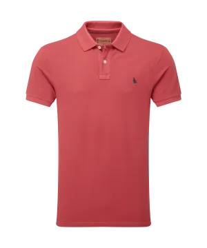St Ives Garment Dyed Polo Shirt - Slate Red