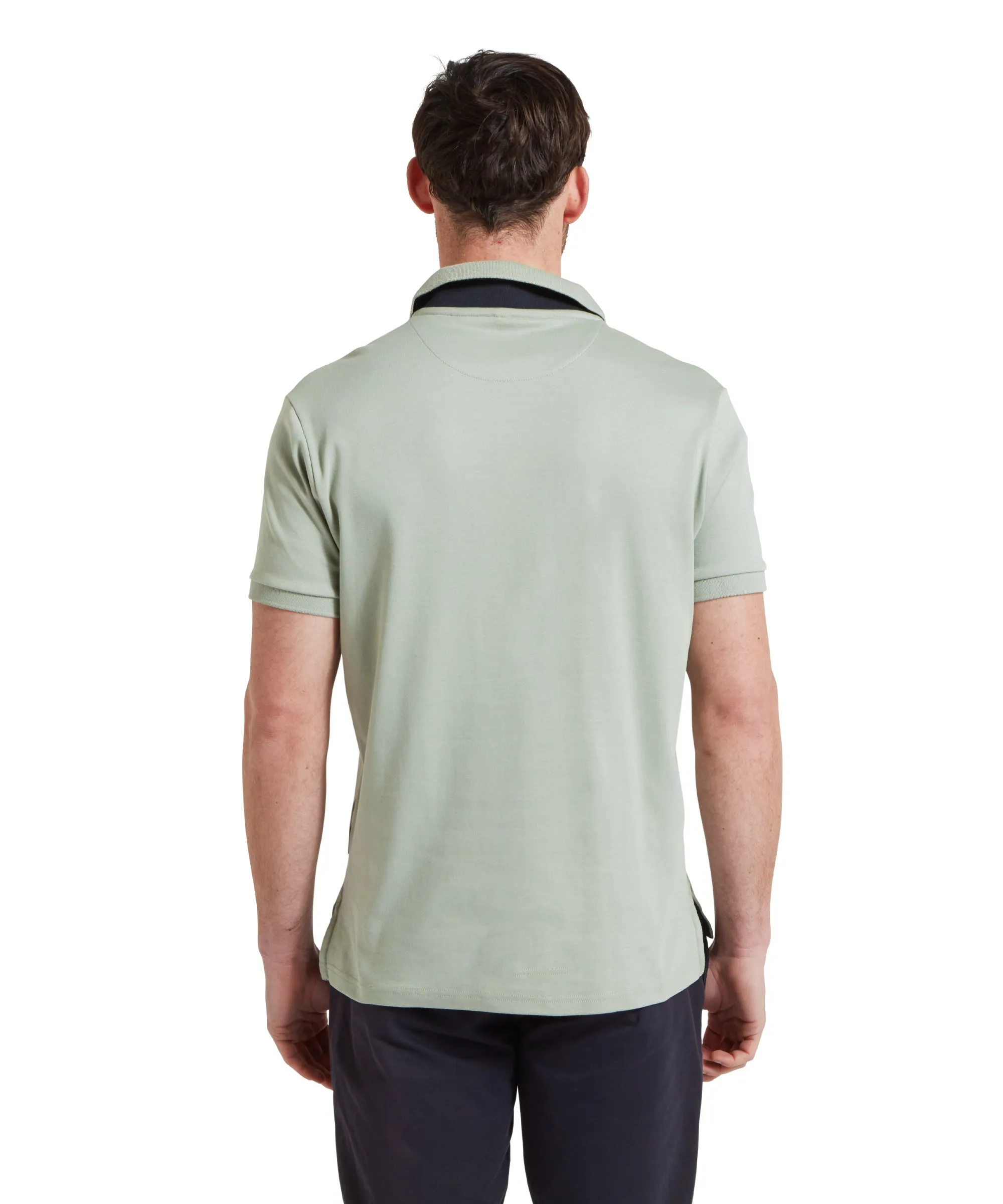 St Ives Jersey Polo Shirt - Aqua Grey