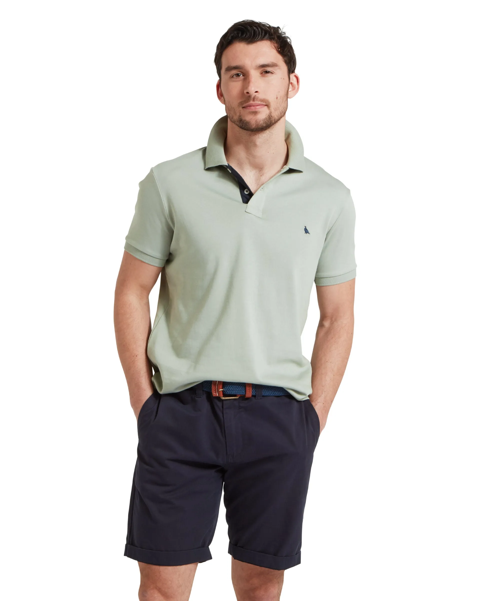St Ives Jersey Polo Shirt - Aqua Grey