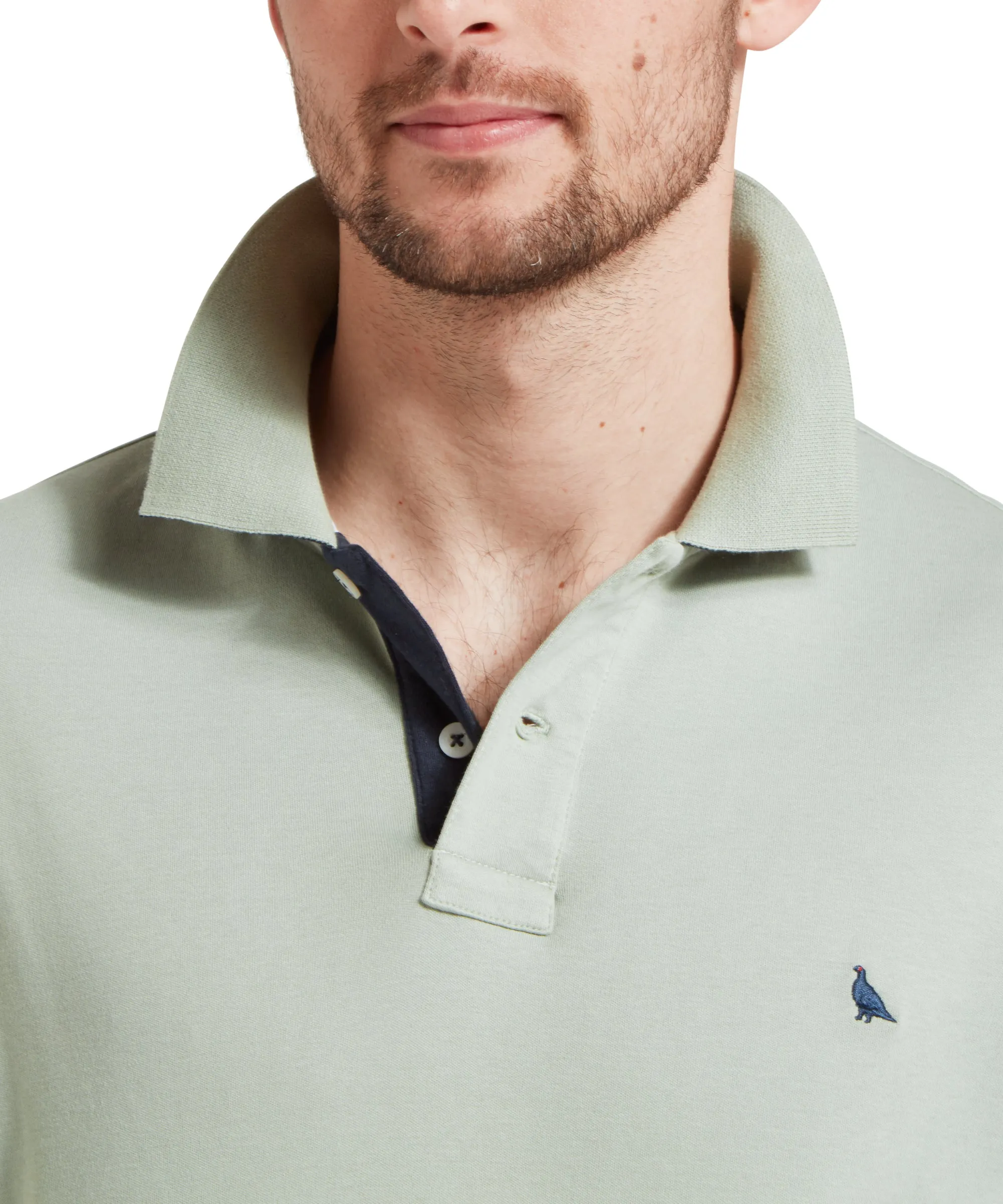 St Ives Jersey Polo Shirt - Aqua Grey