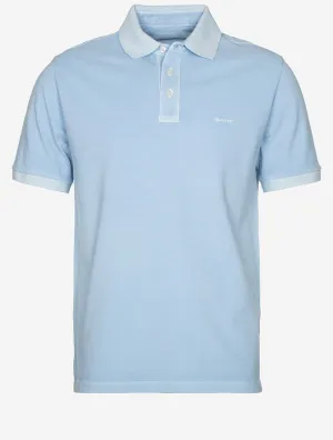 Sunfaded Piqué Polo Short Sleeve Shirt Fresh Blue