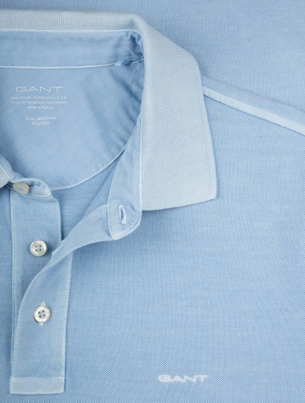 Sunfaded Piqué Polo Short Sleeve Shirt Fresh Blue