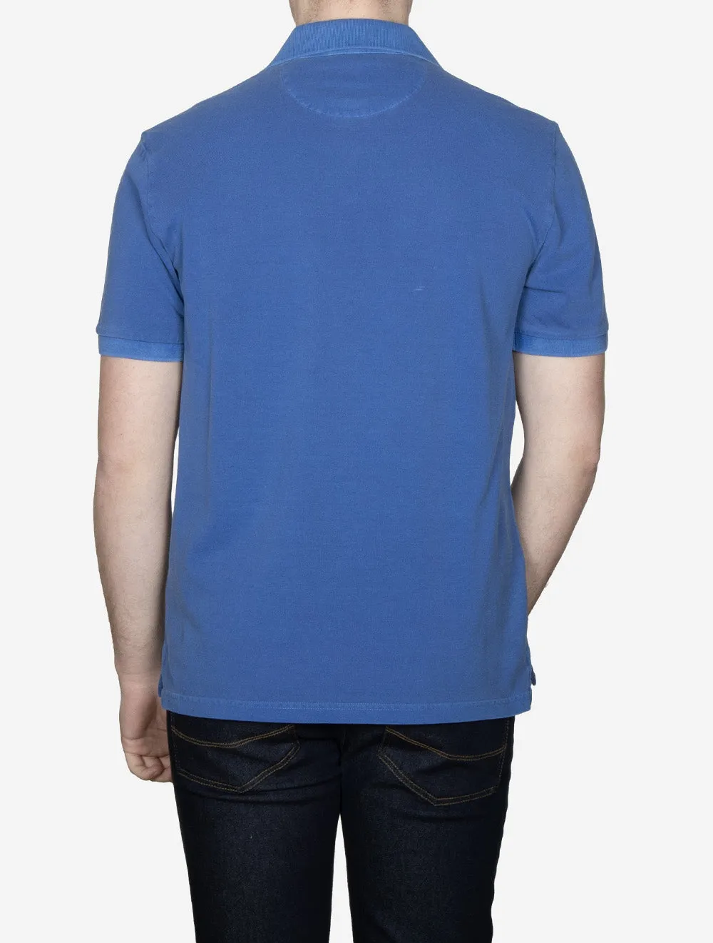 Sunfaded Piqué Polo Short Sleeve Shirt Rich Blue