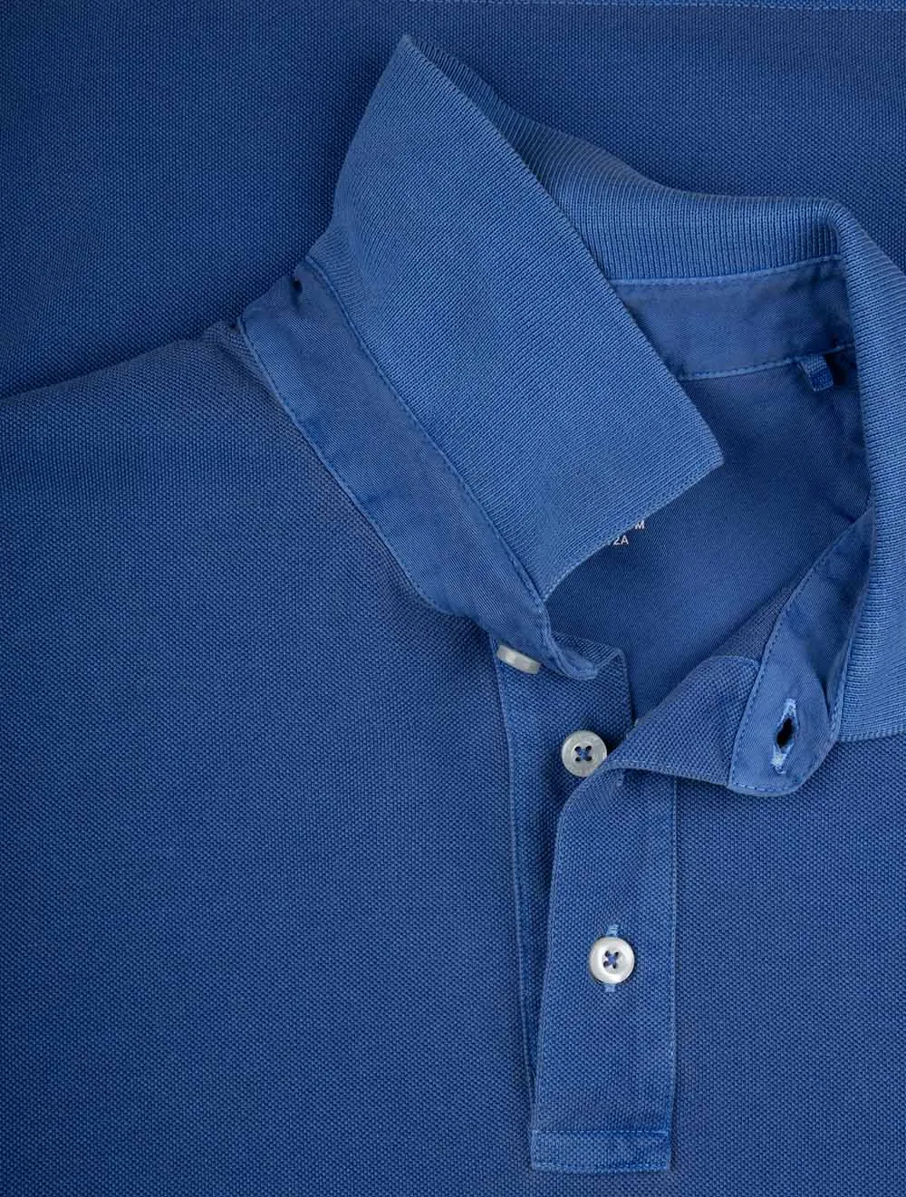 Sunfaded Piqué Polo Short Sleeve Shirt Rich Blue