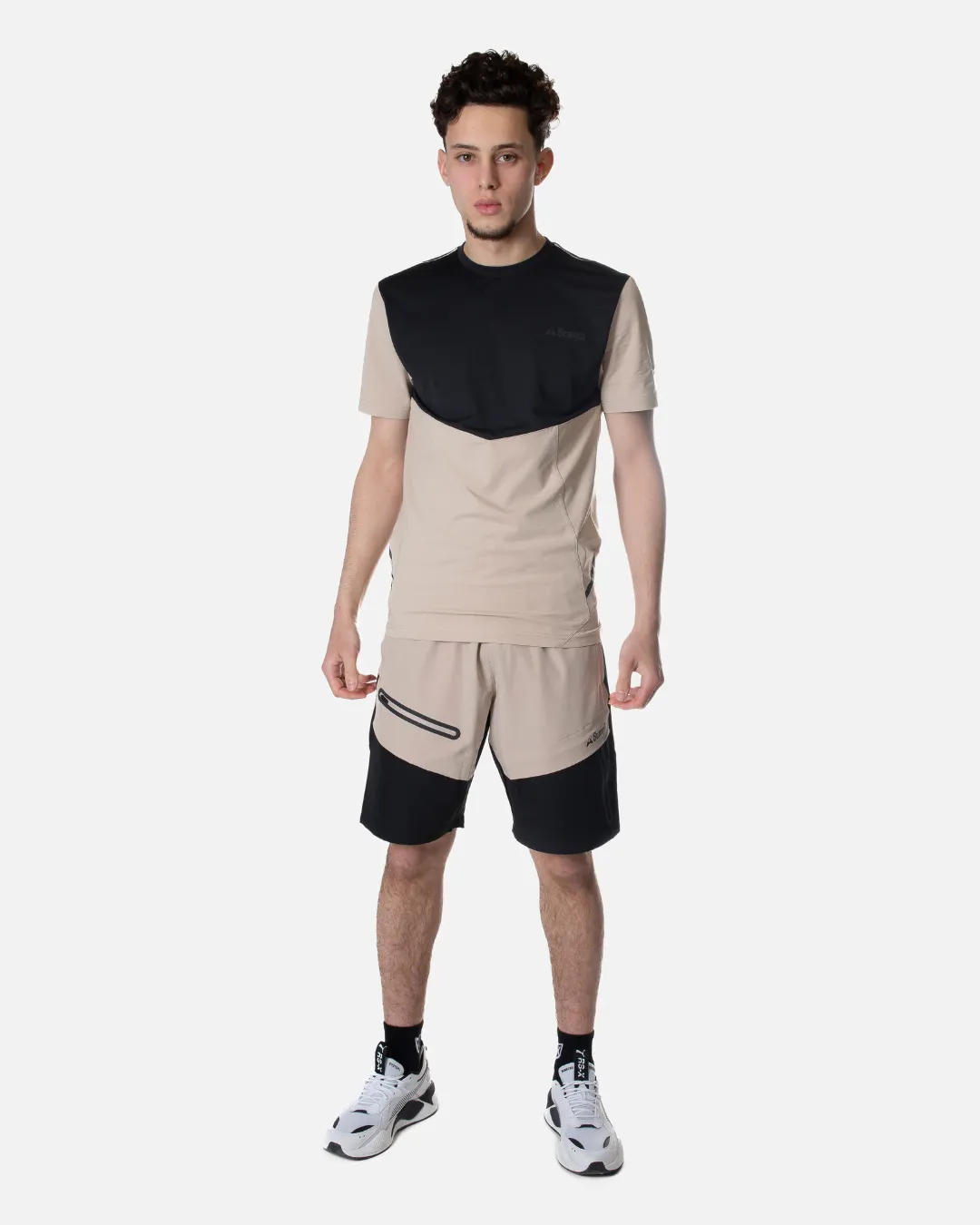 T-shirt Scampia Scalare - Beige/Noir