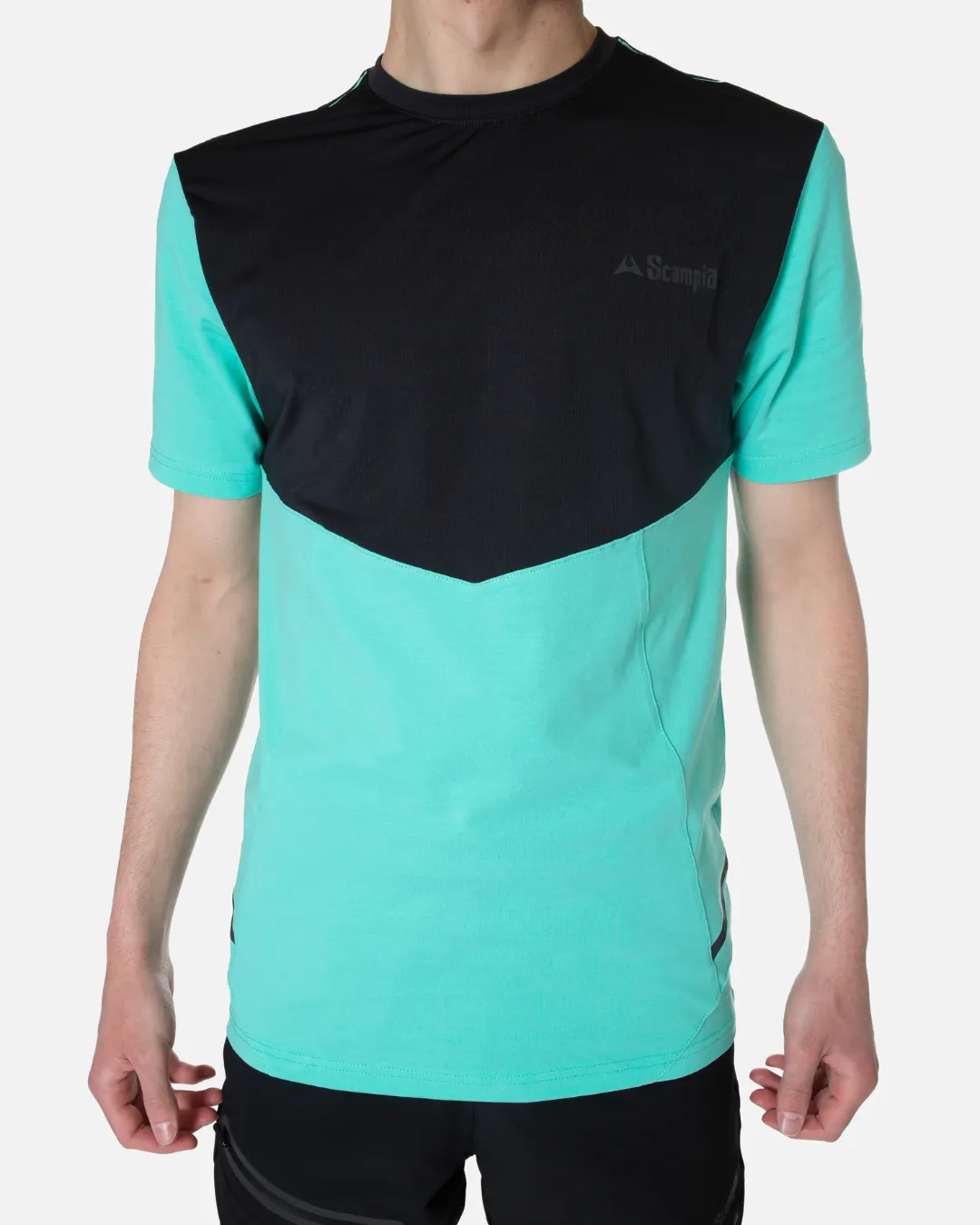 T-shirt Scampia Scalare - Menthe/Noir