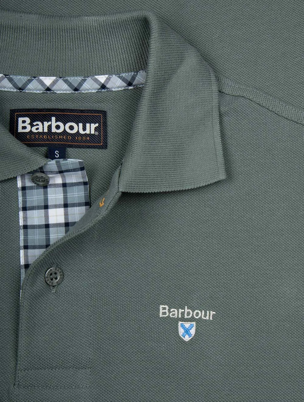 Tartan Pique Polo Shirt Teal