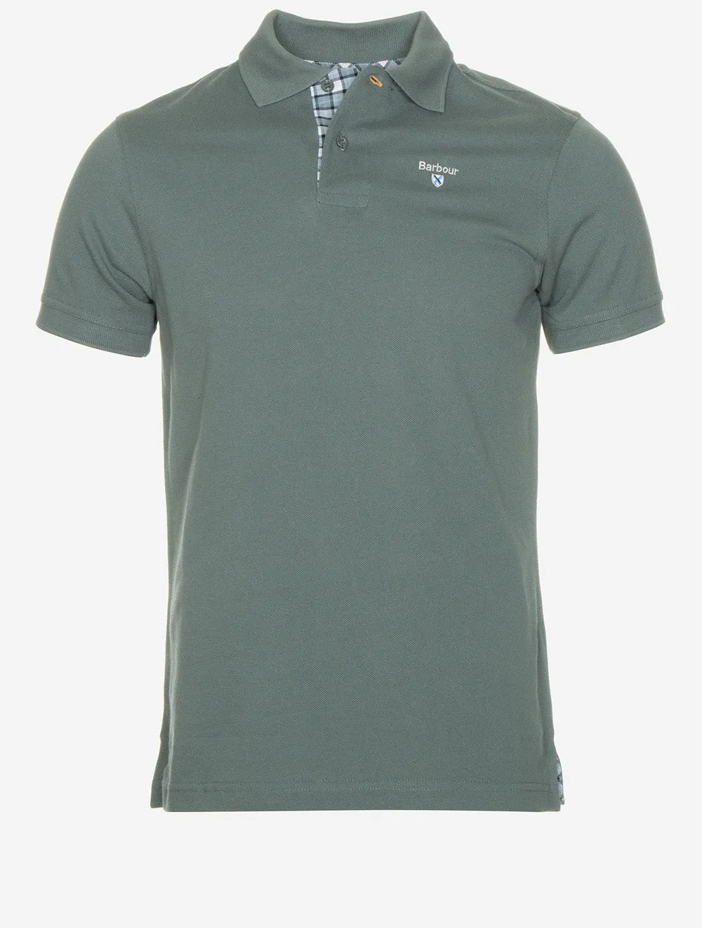Tartan Pique Polo Shirt Teal