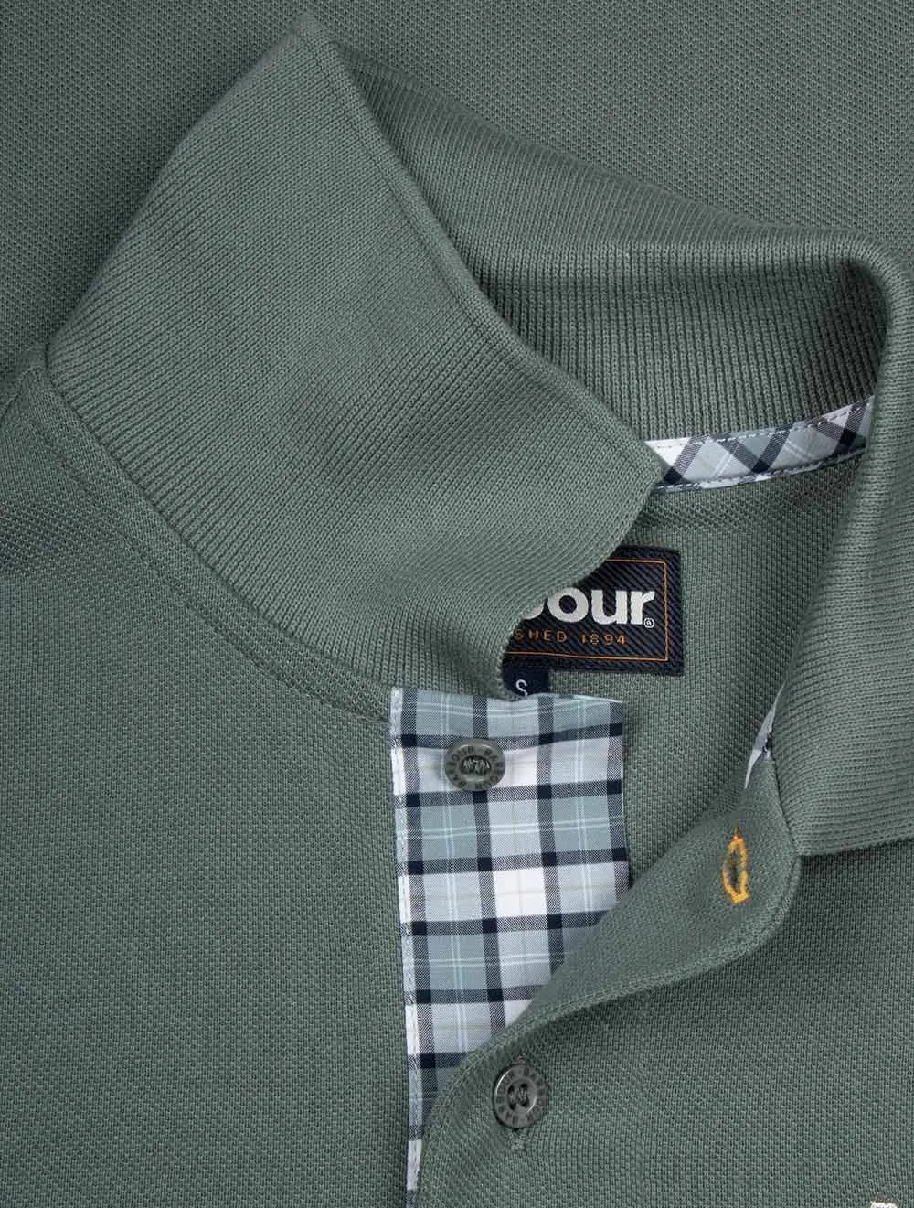 Tartan Pique Polo Shirt Teal