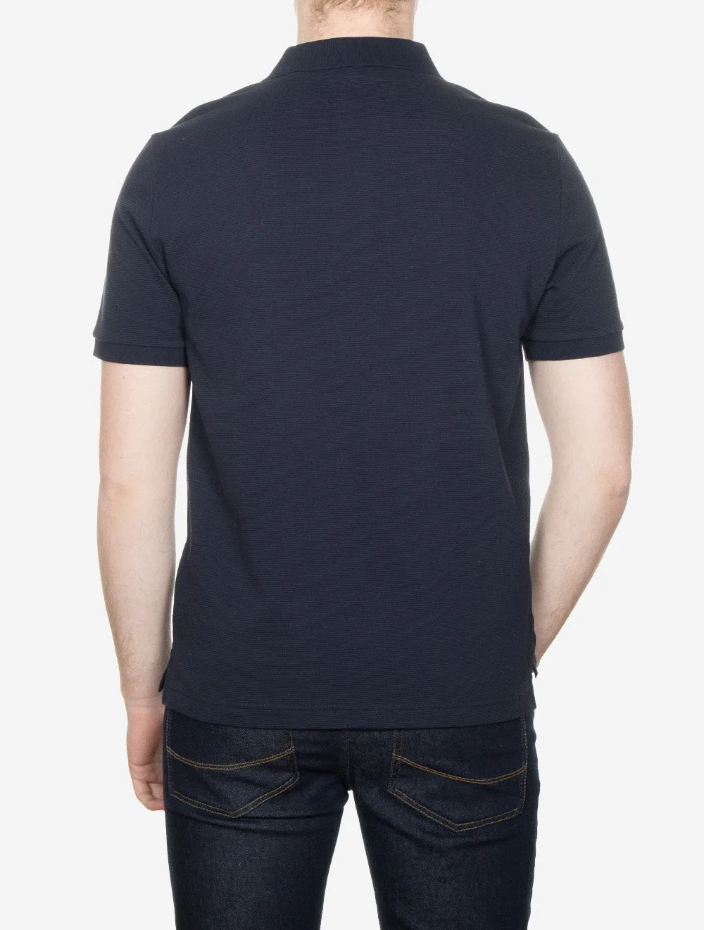 Textured Regular Fit Polo Shirt Evening Blue