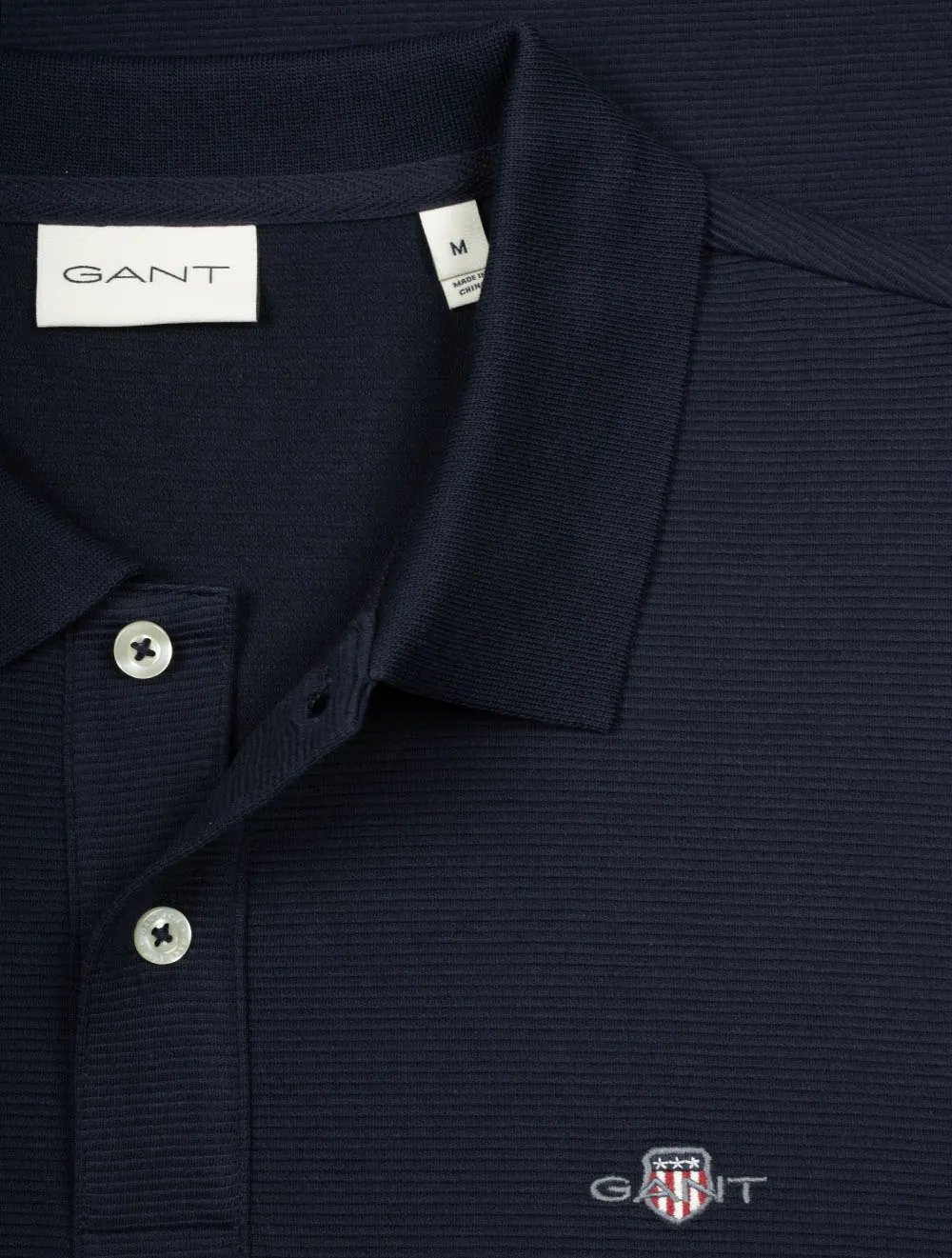 Textured Regular Fit Polo Shirt Evening Blue