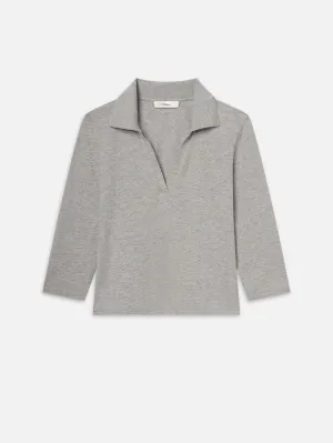 The Heather Baby Polo -- Heather Grey