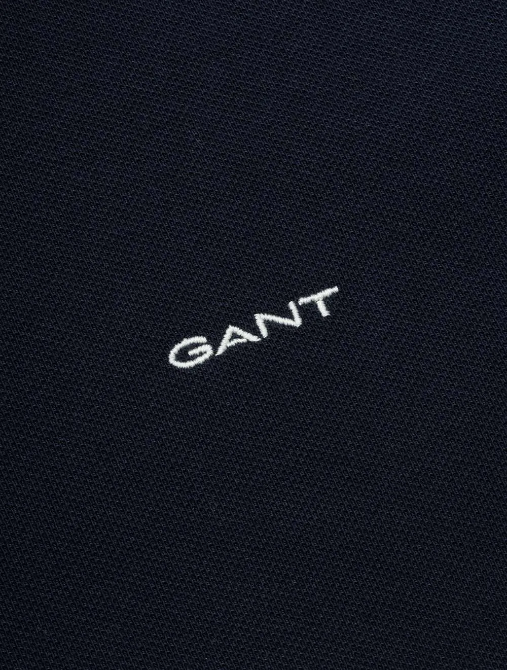 Tipped Piqué Polo Short Sleeve Shirt Evening Blue