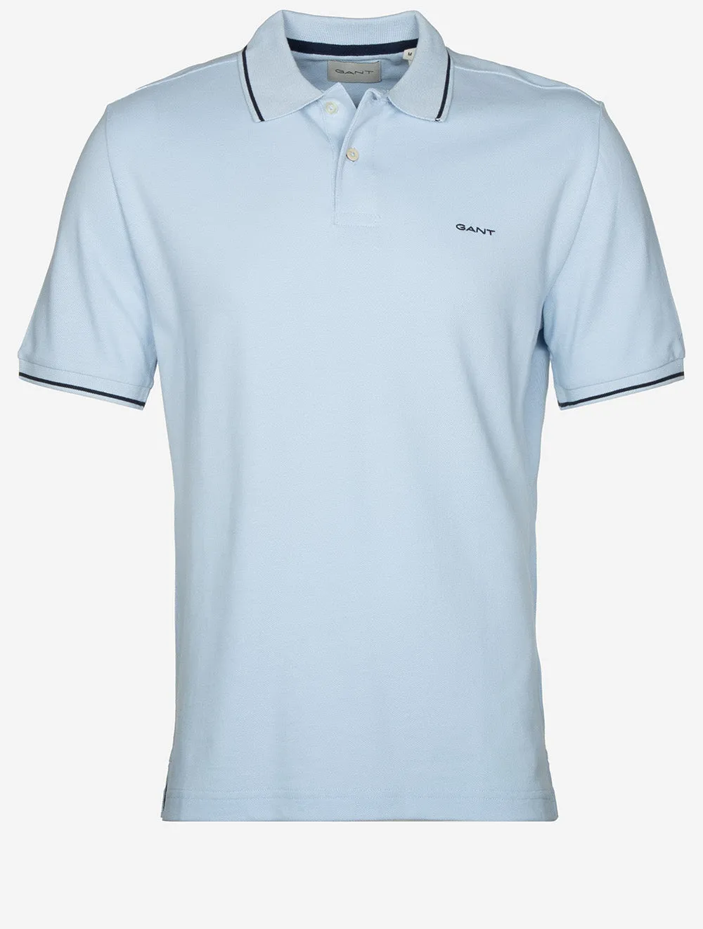 Tipped Piqué Polo Short Sleeve Shirt Fresh Blue