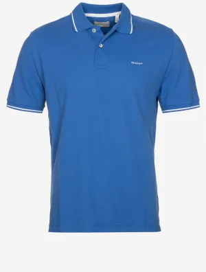 Tipped Piqué Polo Short Sleeve Shirt Rich Blue