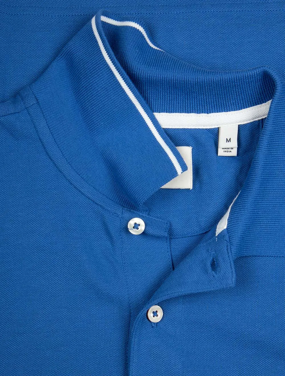 Tipped Piqué Polo Short Sleeve Shirt Rich Blue