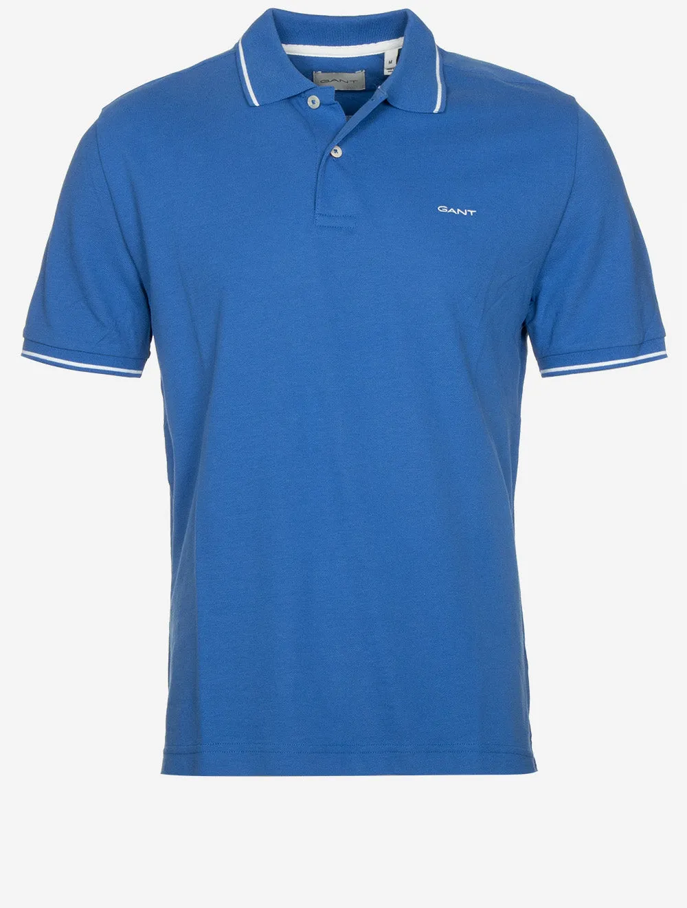 Tipped Piqué Polo Short Sleeve Shirt Rich Blue