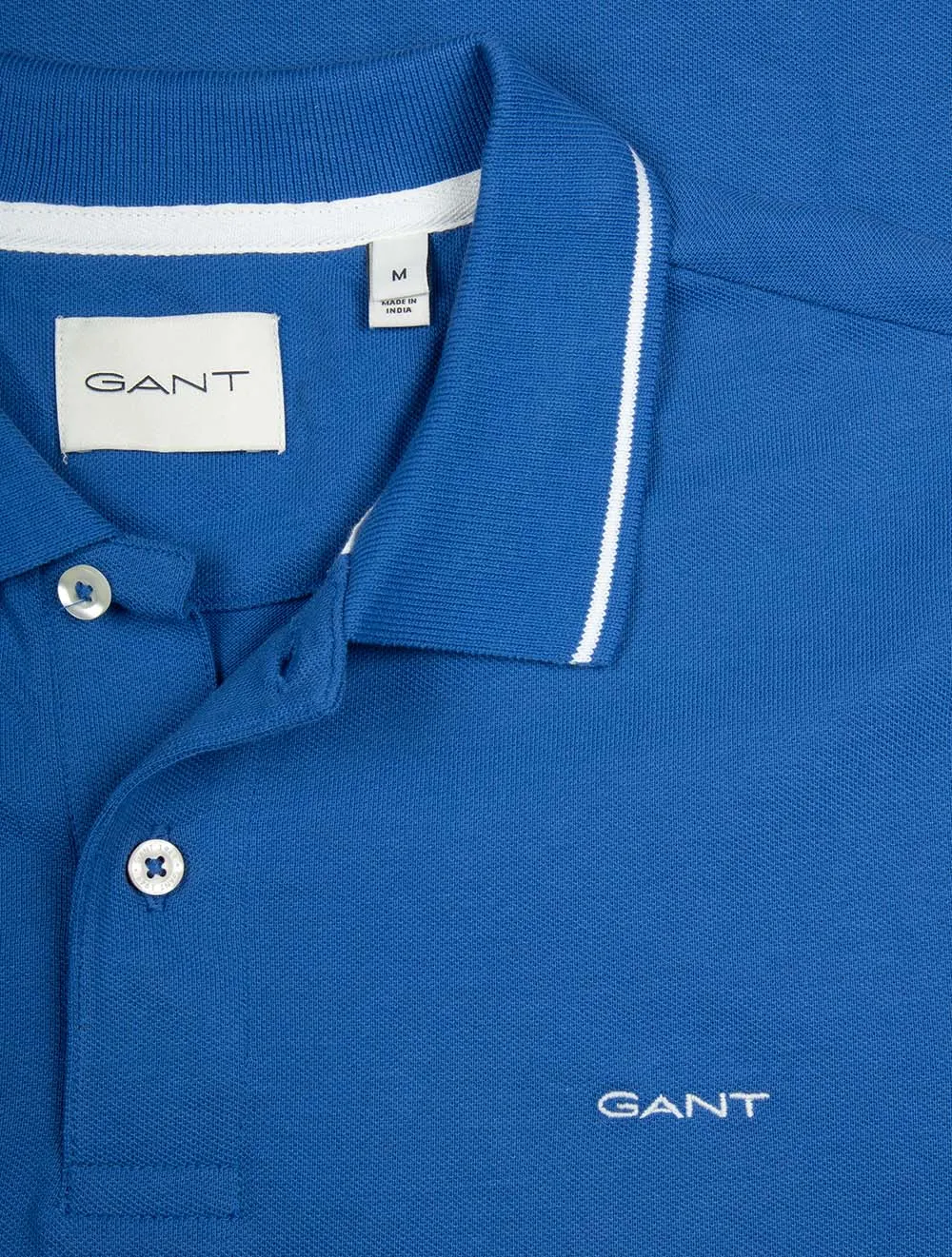 Tipped Piqué Polo Short Sleeve Shirt Rich Blue
