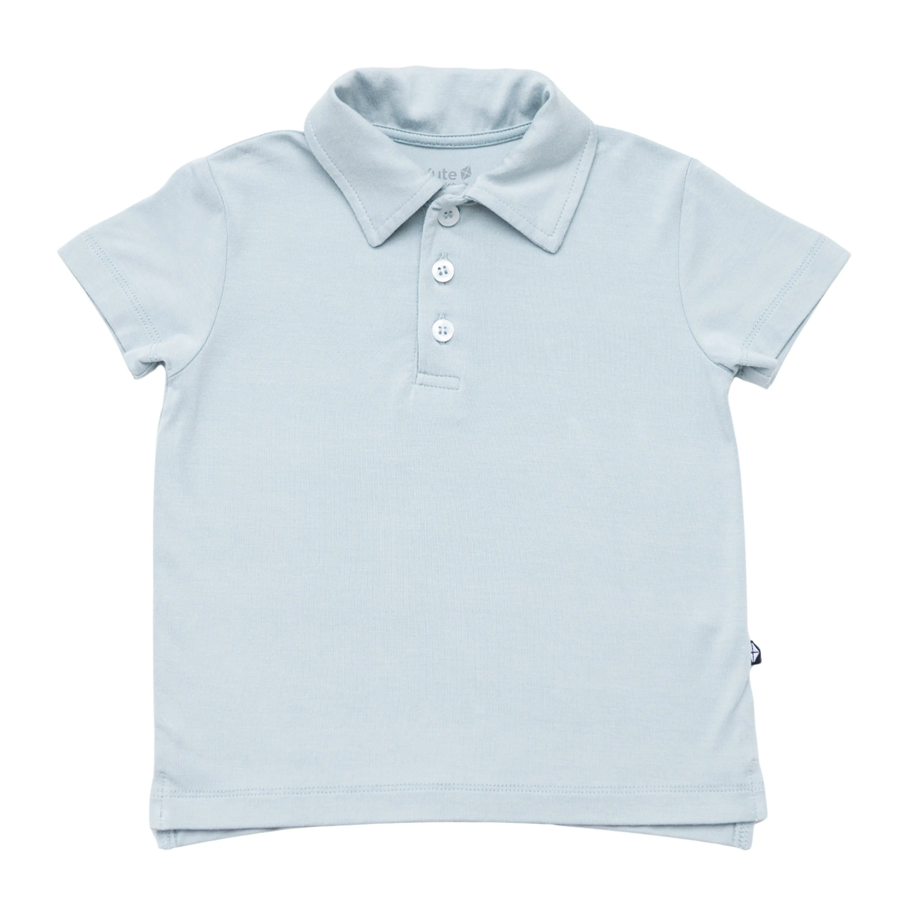 Toddler Short Sleeve Polo in Fog