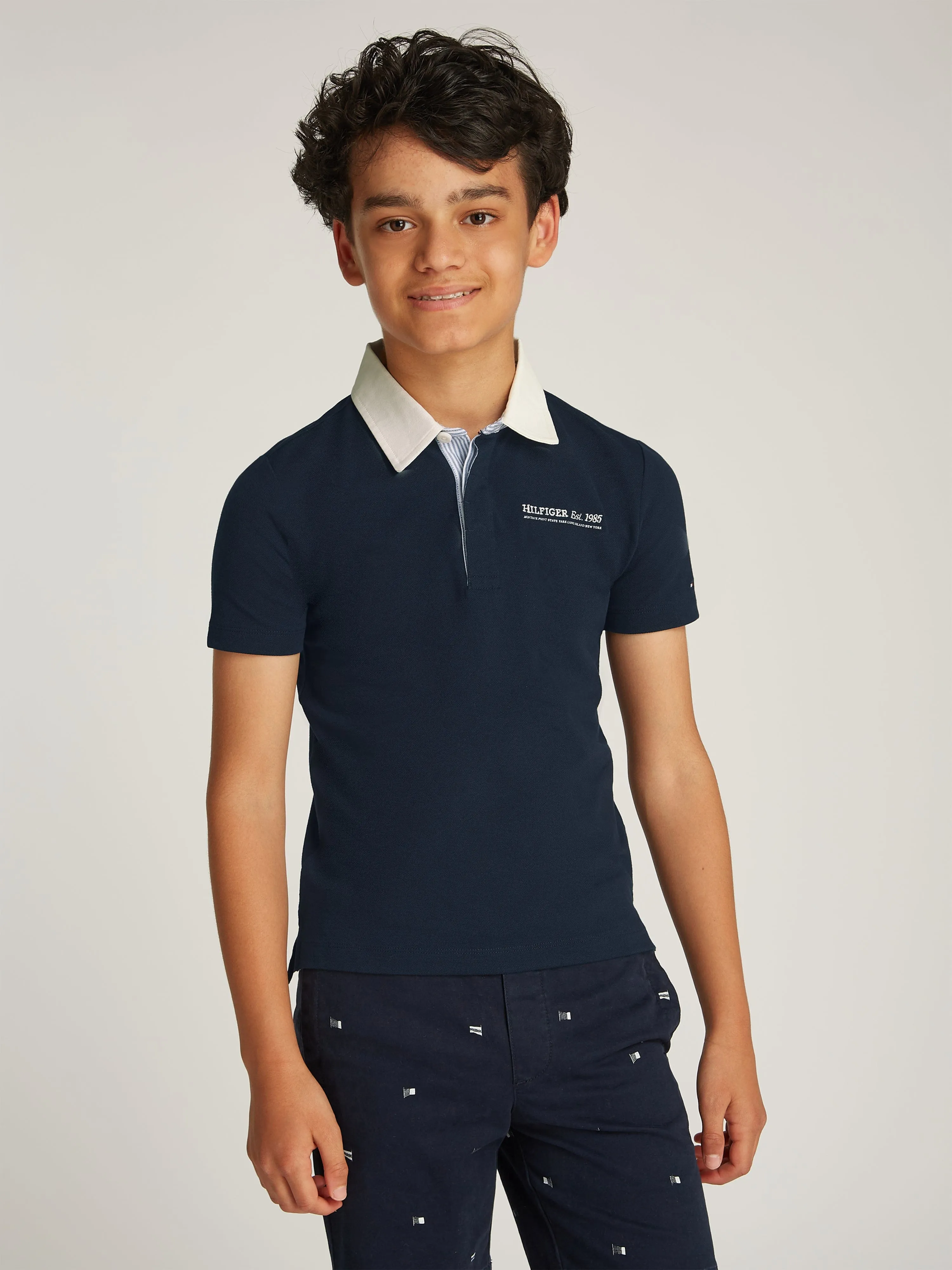 Tommy Hilfiger Boys Ithaca Regular Polo Shirt in Navy