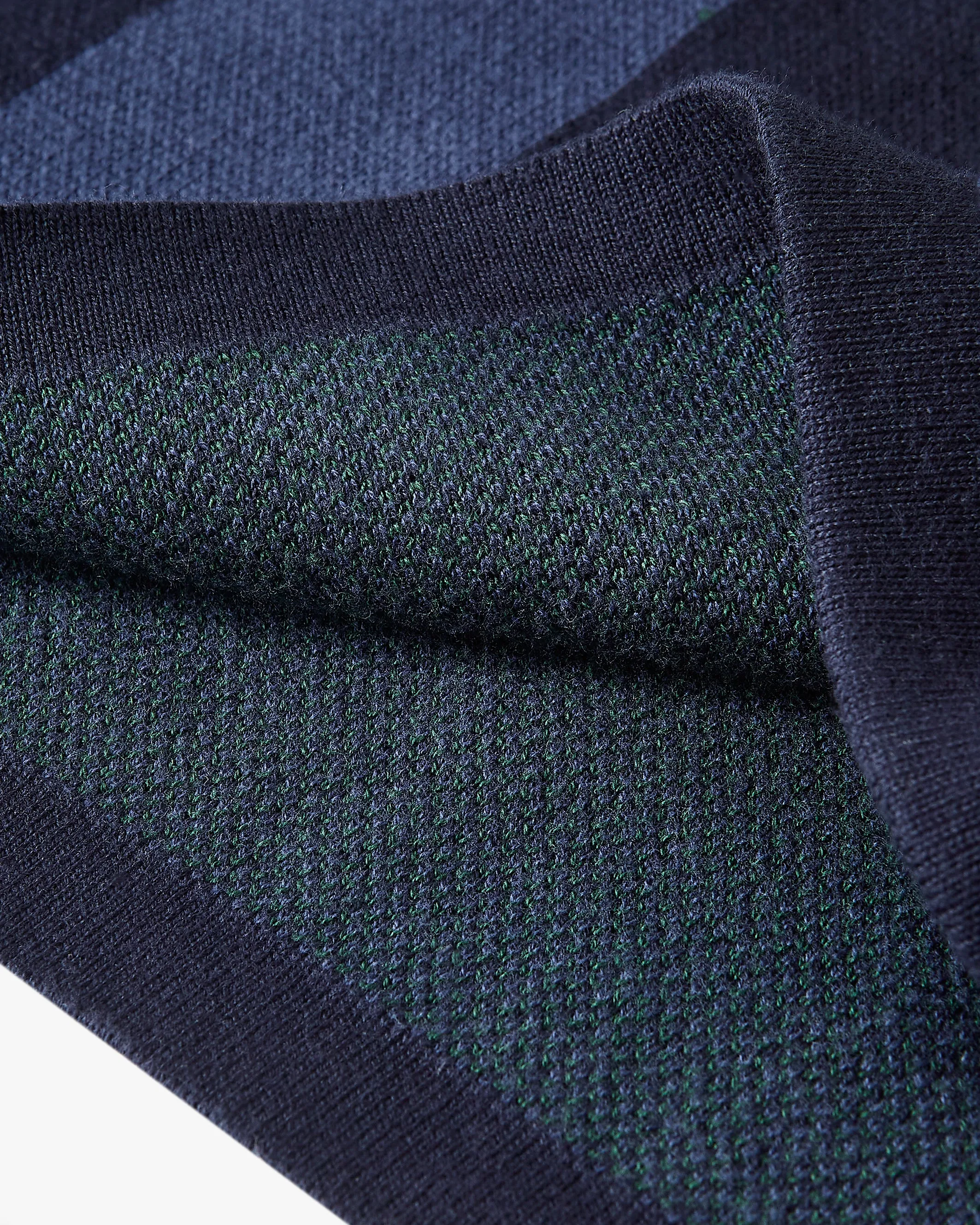 Vizcaya Football Polo Knit Navy Blue