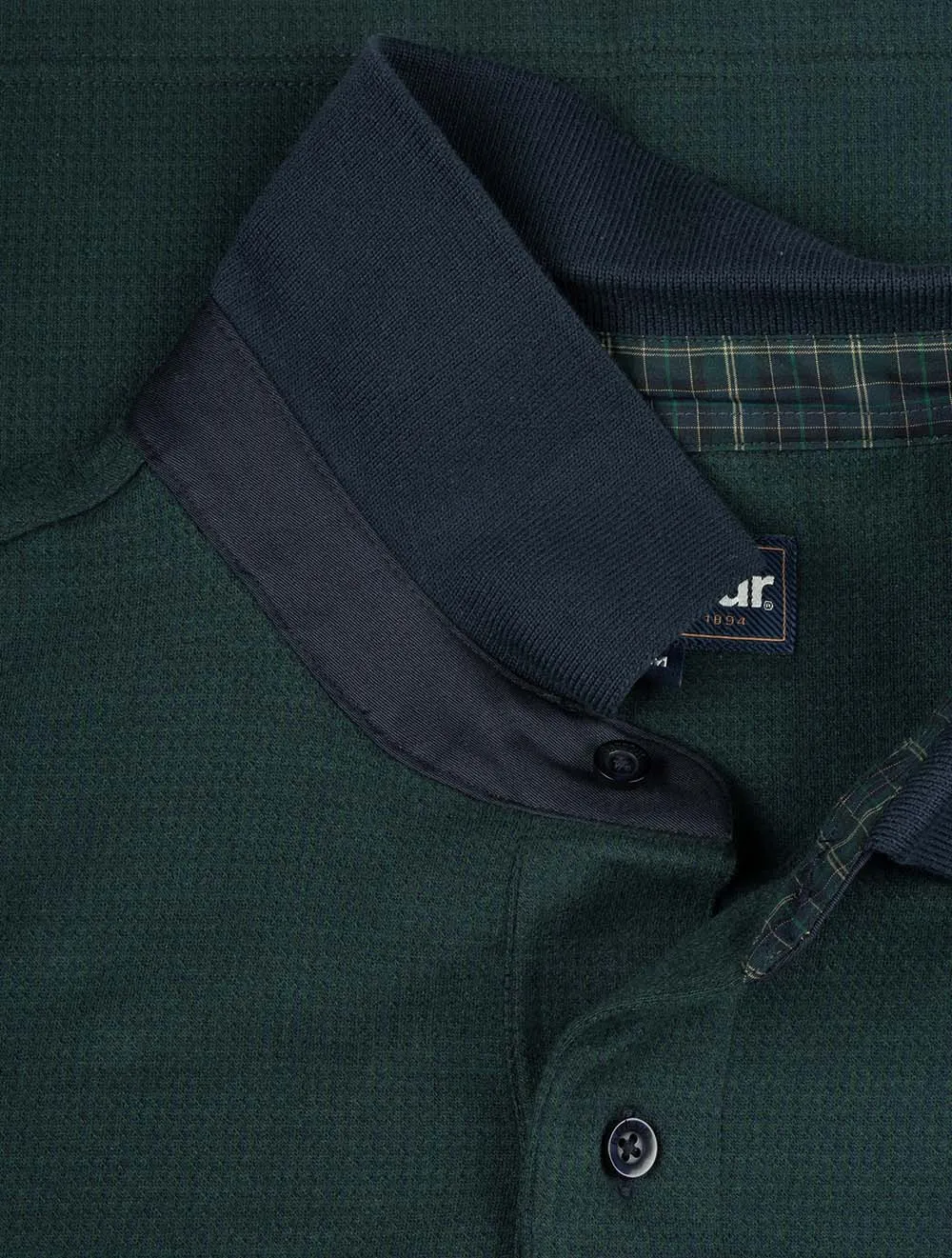 Walford Long Sleeve Tailored Polo Shirt Sapphire Navy
