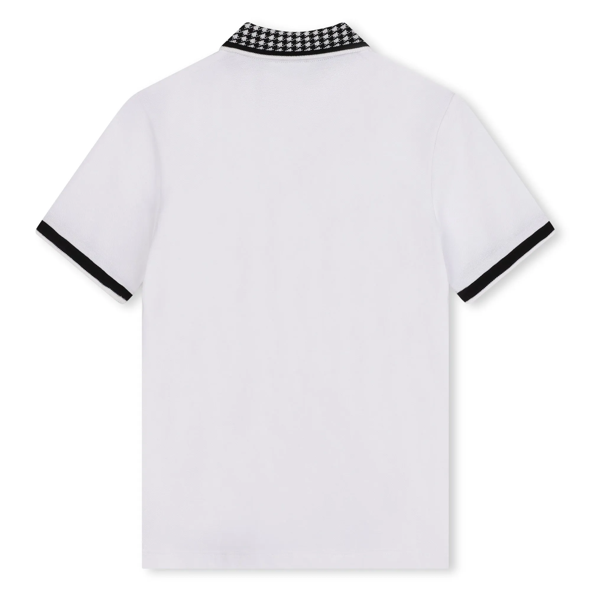 White Logo Monogram Collar Polo