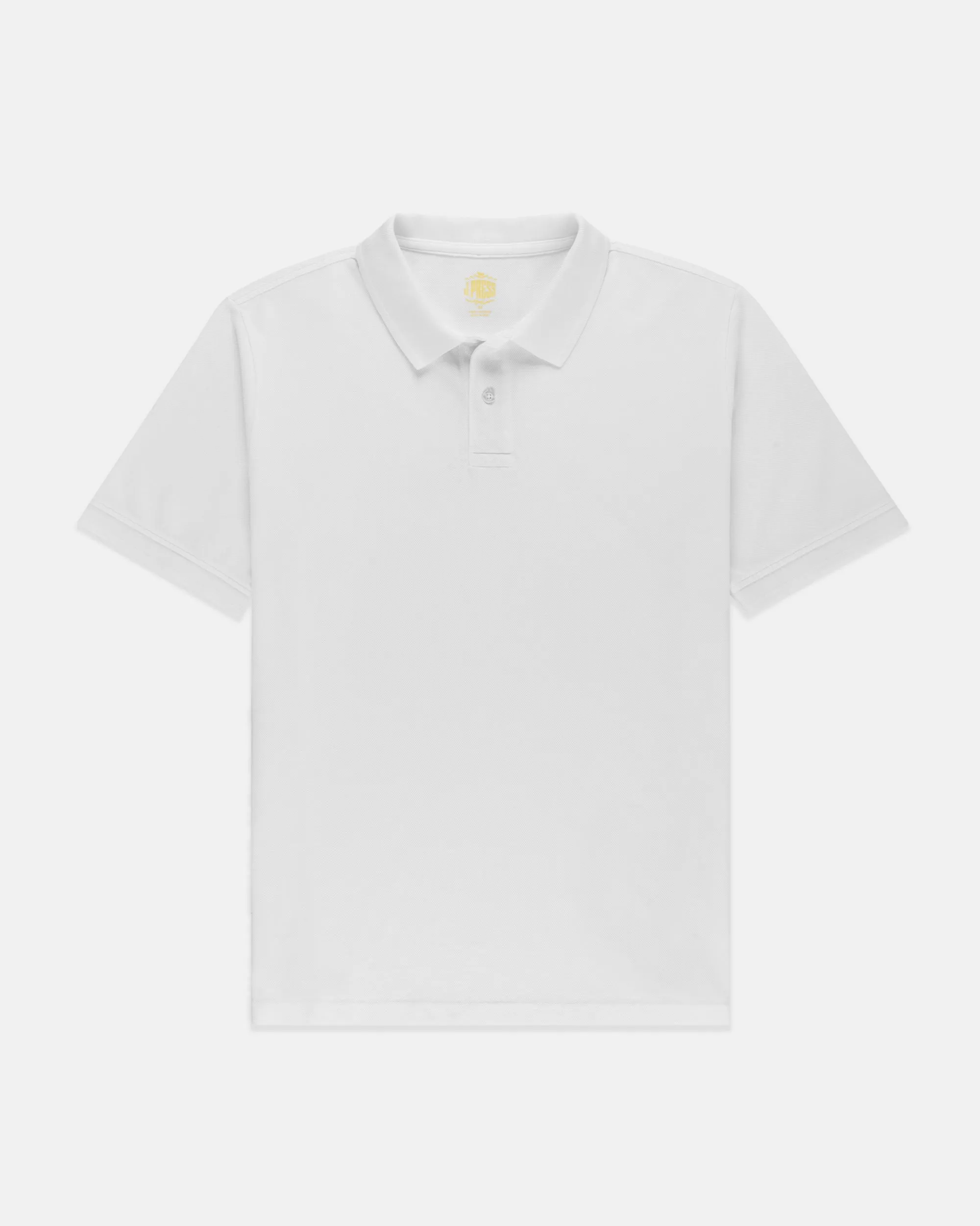 WHITE SOLID PIQUE POLO