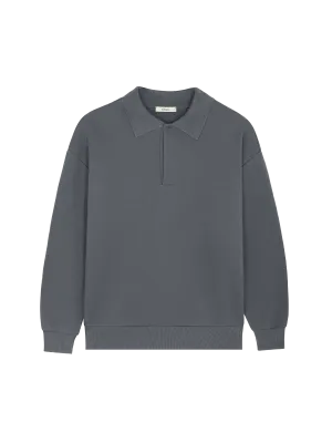 Womens DNA Heavyweight Polo Sweatshirt—atmosphere grey