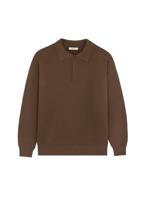 Womens DNA Heavyweight Polo Sweatshirt—cacoa brown