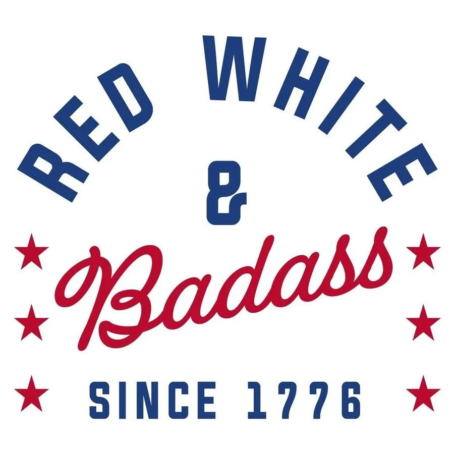 Women's Red, White & Badass Boyfriend Fit T-Shirt - White