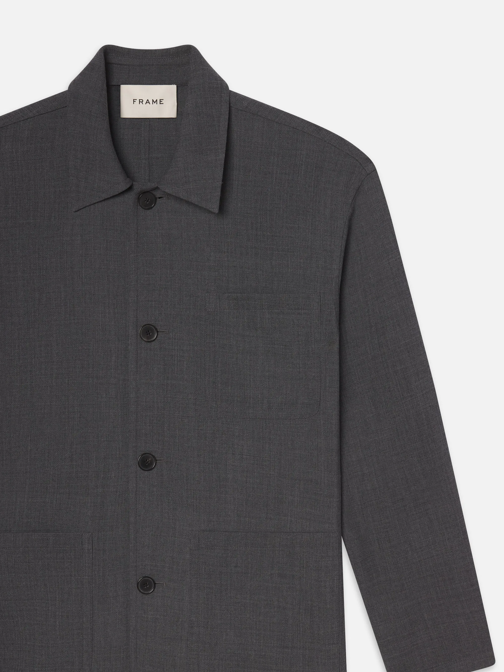Wool Chore Coat -- Charcoal Grey