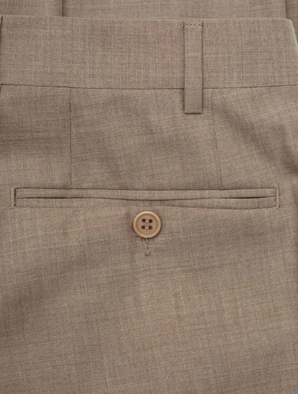 Wool Trousers Beige