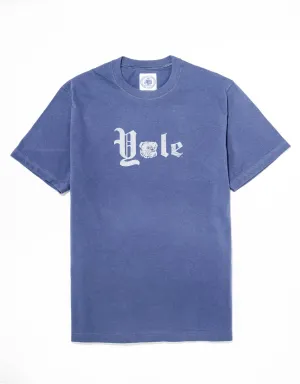 YALE GOTHIC SPELLOUT T-SHIRT - BLUE