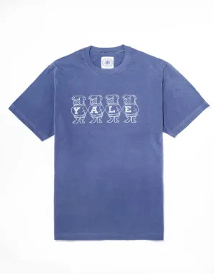 YALE VINTAGE BULLDOG T-SHIRT - BLUE