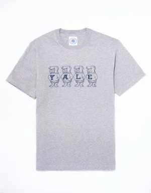 YALE VINTAGE BULLDOG T-SHIRT - GREY