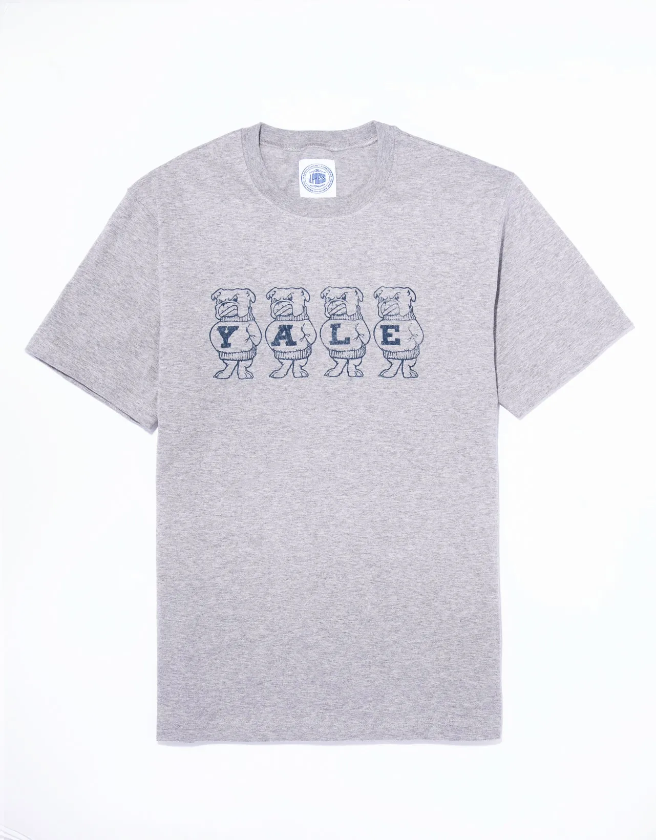 YALE VINTAGE BULLDOG T-SHIRT - GREY