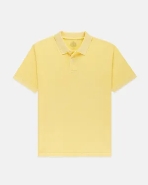 YELLOW SOLID PIQUE POLO