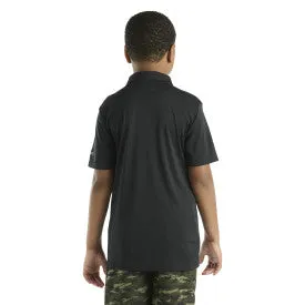 Youth Boys Short Sleeve Force Sun Defender Polo - Caviar Black