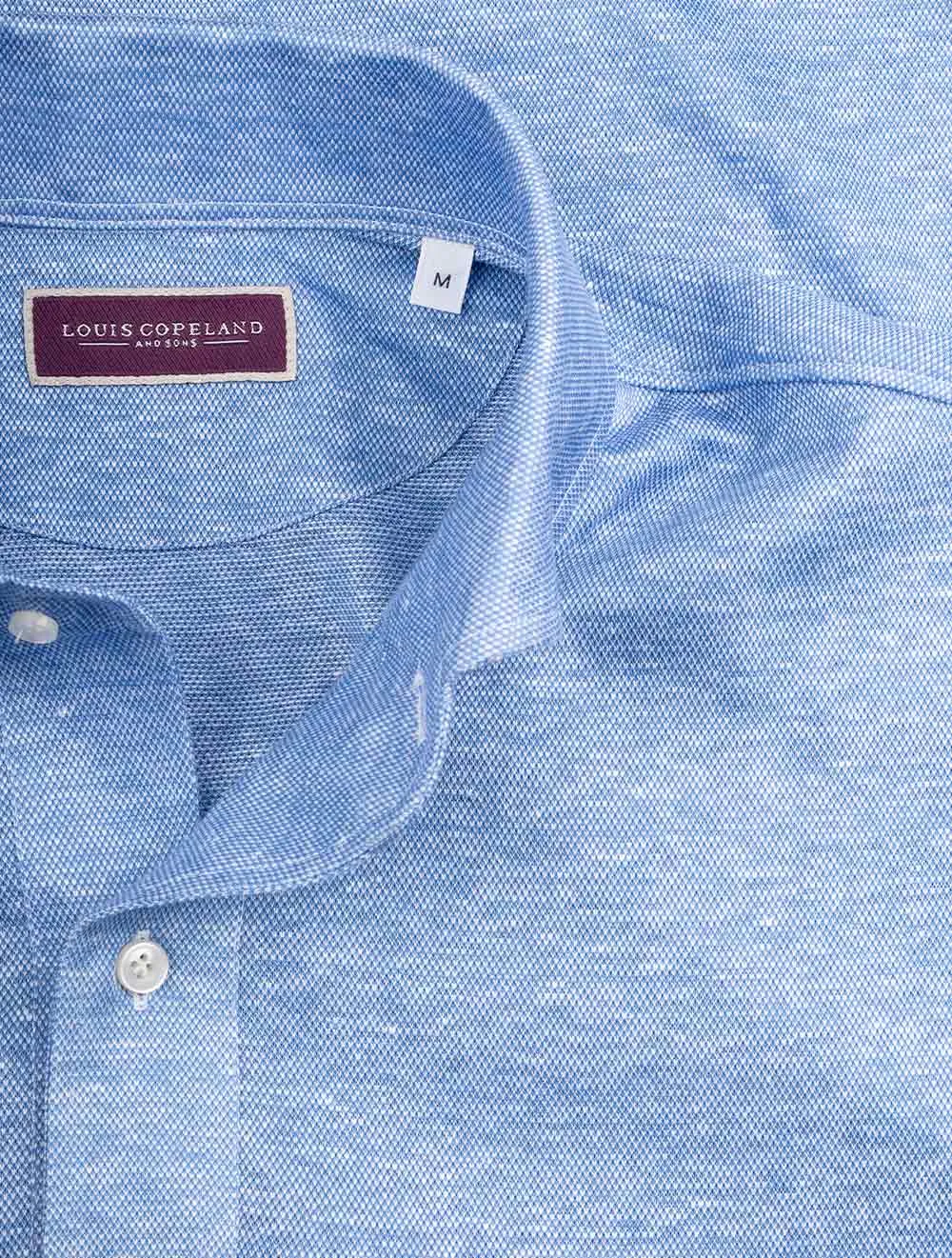 Zeppelin Buttondown Short Sleeve Polo Blue