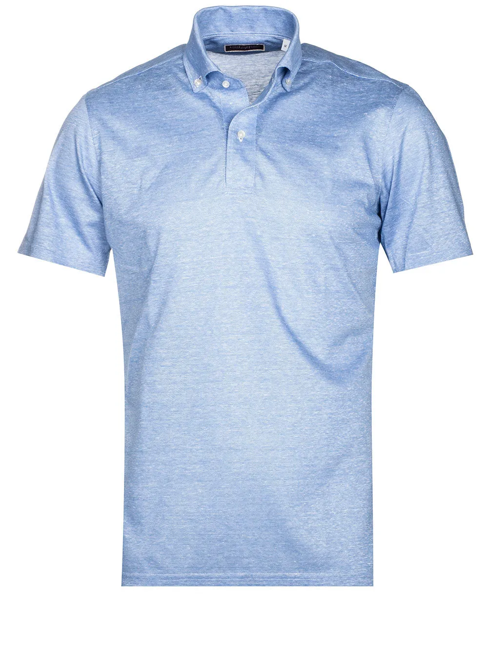 Zeppelin Buttondown Short Sleeve Polo Blue